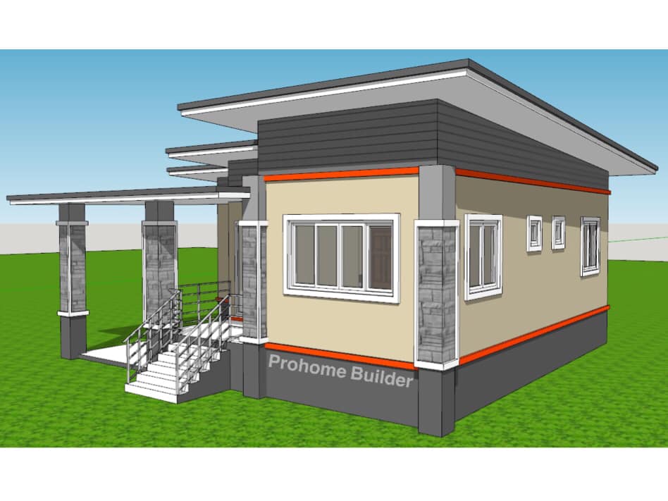 แบบบ้านโมเดิร์น พักอาศัย 1 ชั้น
